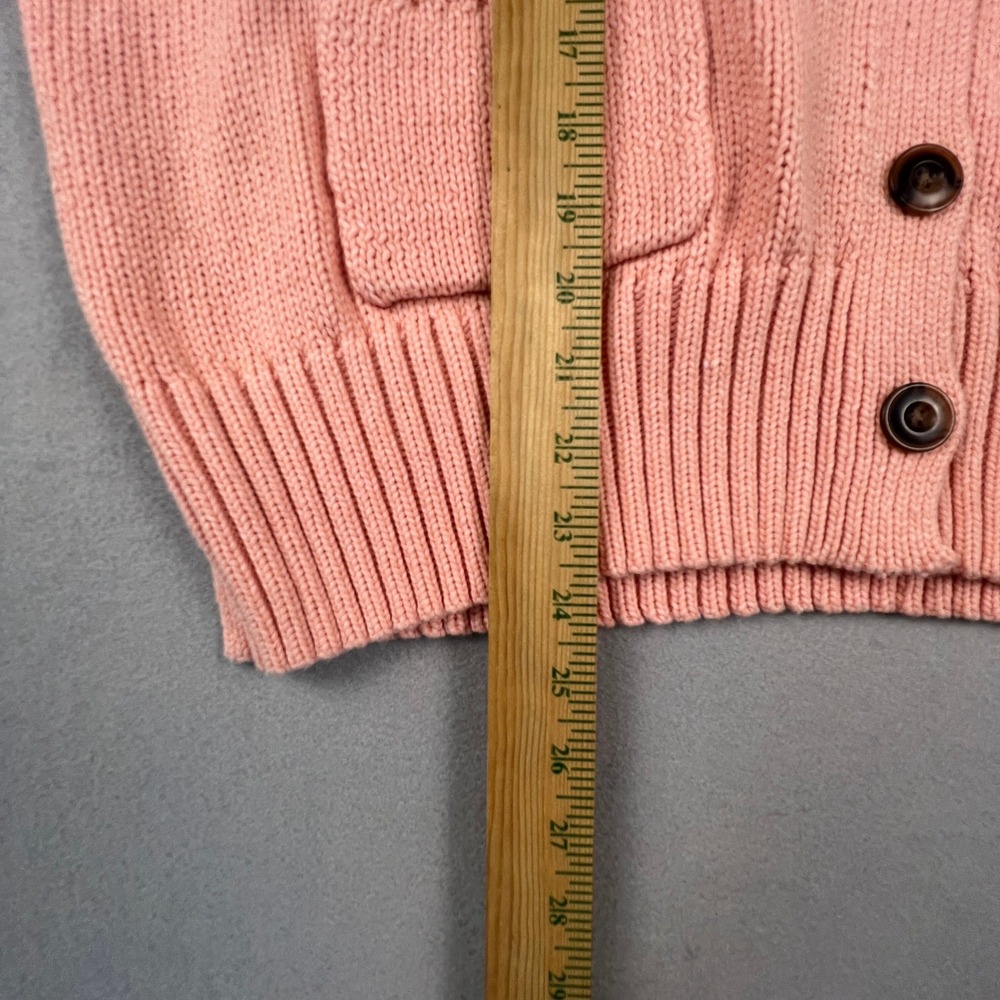 Preppy Cardigan Sweater Womens Large Pink Button Front Knit V-Neck A New Day - Picture 7 of 15